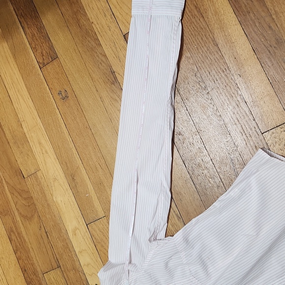 Abercrombie and Fitch Light Pink Pinstripe Long sleeve Blouse - Picture 7 of 12